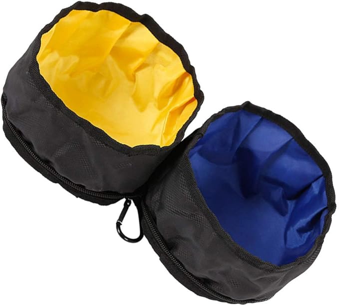 balacoo Portable Dog Bowls for Outdoor Feeding Dual Capacity for Food Water Carabiner Pet Supplies for Traveling Cats Dogs
