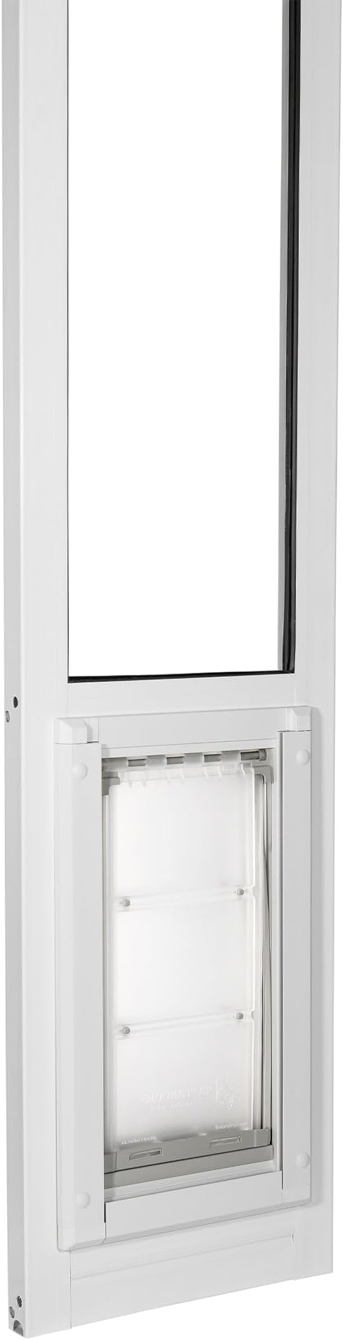 Endura Flap Pet Door for Vinyl Sliding Glass Doors | Dual-Flap Extreme Weather Design | Insulated, Energy-Efficient Dog Door with Locking Security | White, Small Flap, 93.25"-96.25" Slider Height