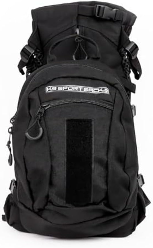 K9 Sport Sack Plus 2 - Small, Jet Black - Ideal for Dogs 13-16” Long - Adjustable, Backpack-Style Carrier with Multi-Functional Storage Pack, Thick Shoulder Straps & Padded Back Panel