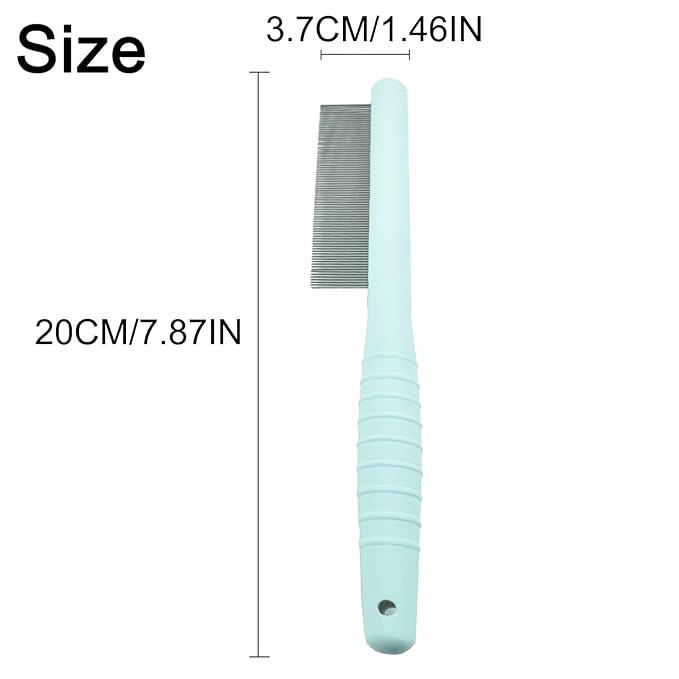 Small Dog Grooming Comb - Perfect for Shih Tzus, Yorkies, and Maltipoos - Ideal Puppy Hair Brushes for Maltese and Small Breeds (Blue)