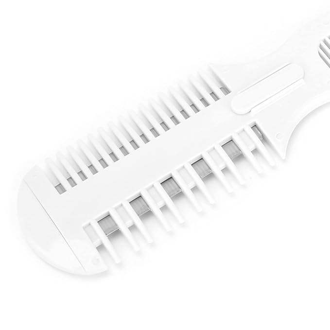 2 in 1 Pet Hair Thinning Comb, Pet Razor Combs with 5 Blades, Hair Cutter Comb Suitable for Removing Tangles, Knots and Loose Hair