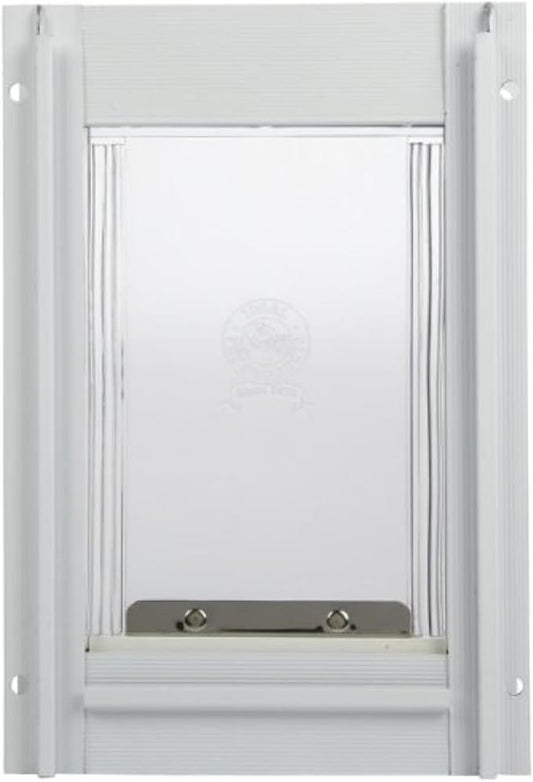 Ideal Pet Products Deluxe Aluminum Pet Door with Telescoping Frame, Super Large, 15" x 20" Flap Size, White