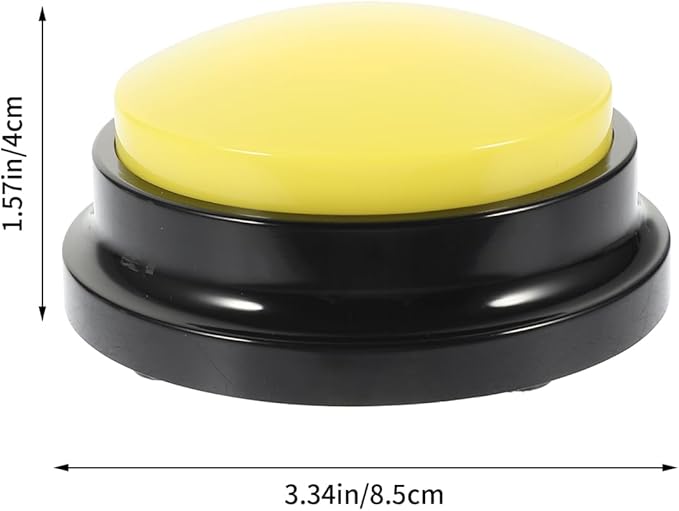TOYANDONA Interactive Talking Dog Button Sound Box Household Recording Pet Buzzer for Training Communication 3.34X3.34X1.57 Inch