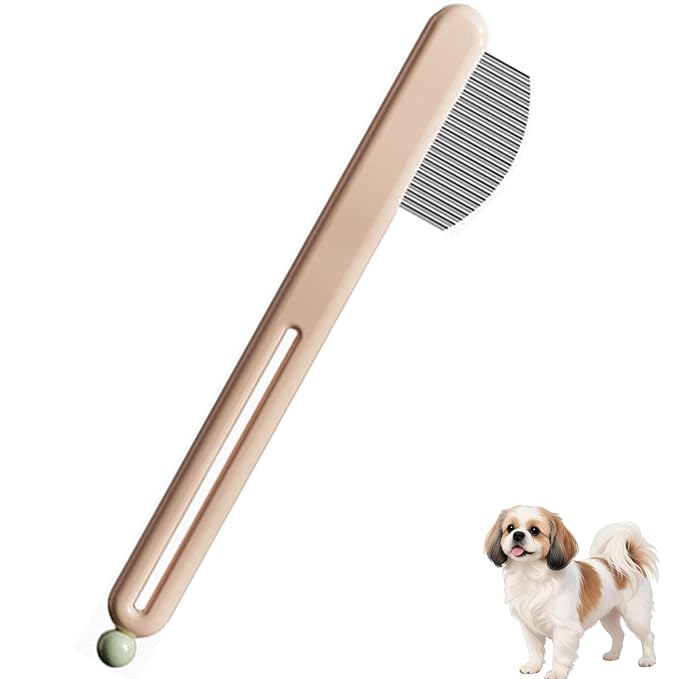 Precision Tear Stain Comb for Small Dogs Cats Face Eye Gunk Removal Tool ，Fit Yorkie, Shih Tzu, Maltese, Maltipoo, Pomeranian, Puppy Starter Kit, Pet Supplies (Pink)