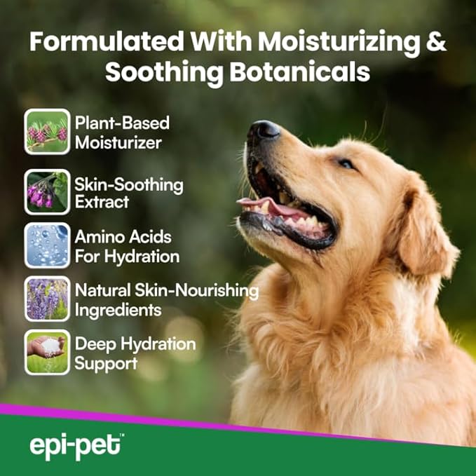 EPI-PET Veterinary Formulated Dog Hot Spot and Dog Itch Spray, Pet Skin Treatment Spray for Allergies, Deshedding and Redness, Use it as Skin and Coat Conditioner 4 oz (Pack of 2). Unscented