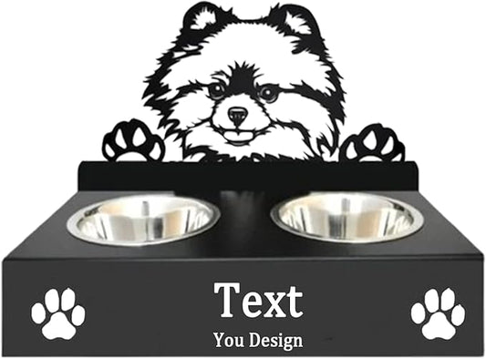 Personalized Dog Bowl Laser Engraved Custom Pet Name,Pet Feeding Supplies Bowl Stainless Steel Dog Food and Water Dishes Gift for Pet Lovers (Hiromi Dog)
