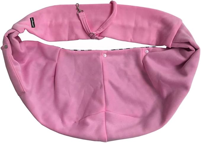 Leconpet Dog Sling Carrier Shoulder Bag for Pets with Mobile Phone Pocket Safety Buckle Security Lock, Suitable for Puppy, Small Dogs, and Cats for Outdoor Travel (Pink)
