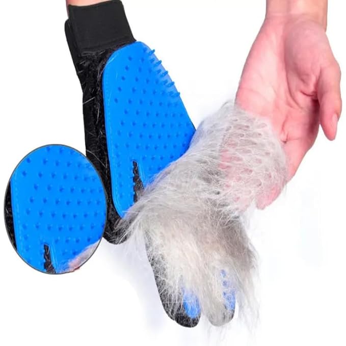 HOME LIFE | Pet Grooming | Gentle | Efficient Hair Fur Removal | Bath | Pet Glove Brush (Green - Right Hand Only)