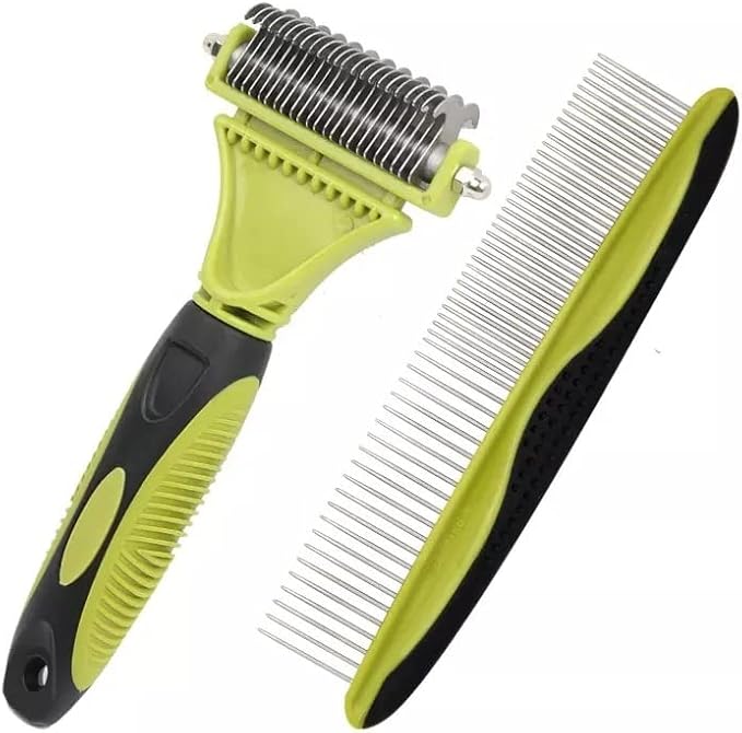 Happlr™ Ultimate Dog Grooming Kit: Dog Brush Set, Dog Hair Brushes - Slicker Brush, Detangling Brush, Dog Brush for Shedding, Undercoat Rake for Dogs | Nail Kit - Dog Nail Clipper, Dog Nail Trimmer