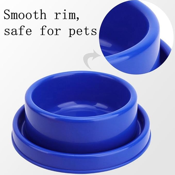Ants Away Dog Bowl Cat Puppy Food Bowls Round No Spill Eating Feeder for Small Animals Yellow S