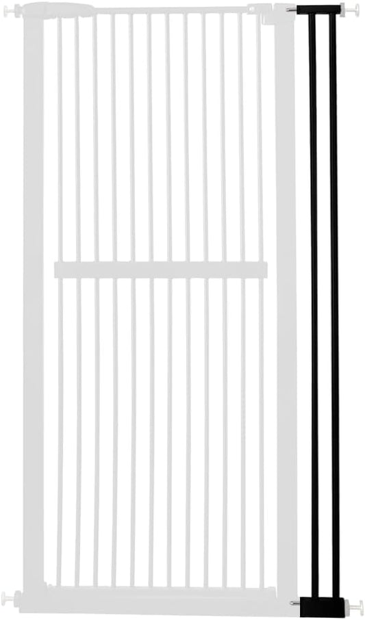 Lumizone Extra Tall Cat Gate Extension Kit 61.02" High Pressure Mounted 4.13" Extra Wide 1.37" Gap No Drilling Tall Pet Gate for Dogs (Black, 61.02" H x 4.13" W, Extension)