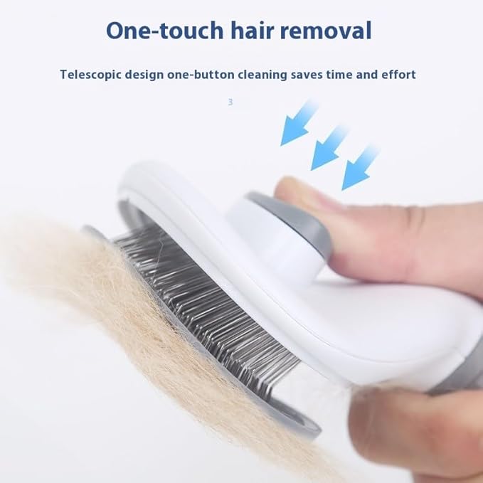 Self Cleaning Slicker Brush, Dog Cat Bunny - Easy to Remove Loose Undercoat, Pet Massaging Tool Suitable for Pets with Long or Short Hair