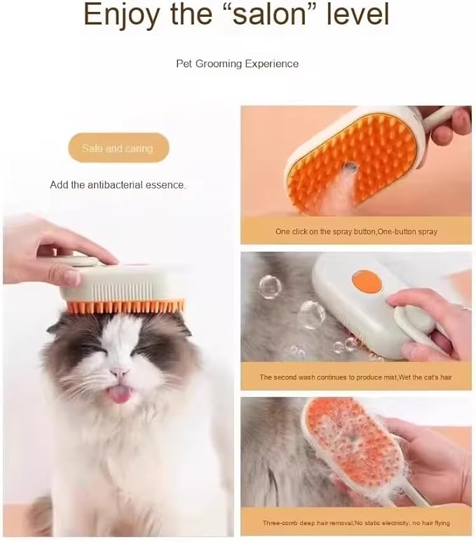 Set of 3 Pet Grooming Combs 2025– Brushes for Dogs and Cats – Hair Removal, Massage & Detangling – Non-Slip and Gentle on All Hair Types
