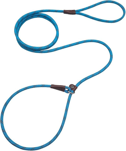 7FT Slip Lead Dog Leash for Small Dogs, No Pull Puppy Training Lead, Lightweight Sturdy Pet Slip Rope Leash Easy On/Off, Blue