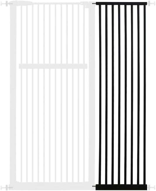 Lumizone Extra Tall Pet Gate 55.12" High Pressure Mounted 16.73" Wide Extension kit 1.37" Gap (Black, 55.12" H× 16.73" W, Extension)
