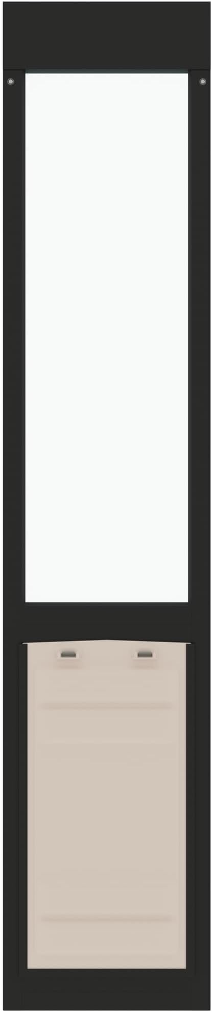 Liberty Pet Door for Sliding Glass Door | Aluminum Frame with Closing Cover for Home & Rentals | Clear Glass | Black, XL Flap, 78.5" - 80" Slider Height