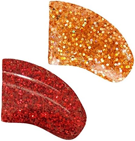 Jolly Combo Soft Nail Caps Dogs Claws 40pk (20 Gold Holo Glitter - 20 Red Glitter) Large Size