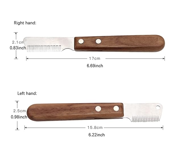 Professional Dog Stripping Knife Grooming Tool, Sharp Tooth, for Terriers, Right-Handed Left-Handed hand stripping tools dog grooming comb knife Pet Hair Remover Brush