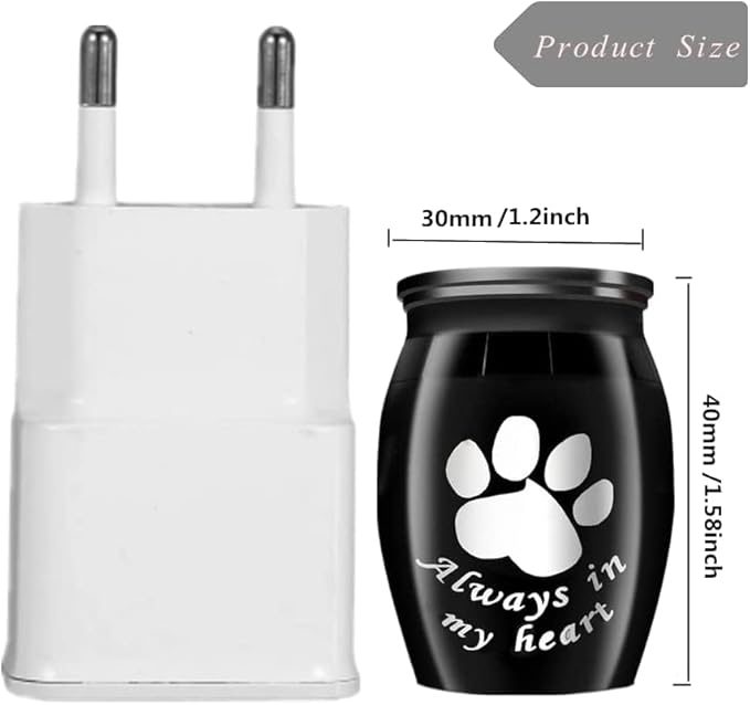 Small Keepsake Urns for Pet Ashes, 1.58 Inch Mini Cremation Urns for Ash with Paw Pattern,Stainless Steel Decorative Memorial Mini Funeral Urn for Ashes (Paw-3 Packs)