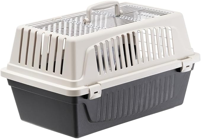 Ferplast Cat Carrier Small Dog Carrier, Double Opening, Secure, Practical, Easy to Clean, Durable Pet Travel Box up to 8 Kg, Includes Cushion, 58 x 37 x h. 32 cm