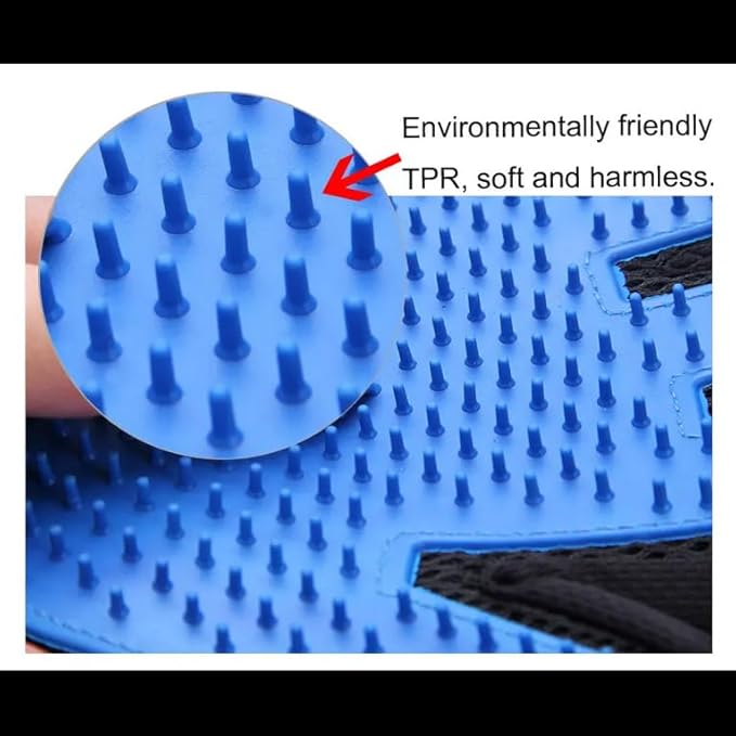 HOME LIFE | Pet Grooming | Gentle | Efficient Hair Fur Removal | Bath | Pet Glove Brush (Green - Right Hand Only)