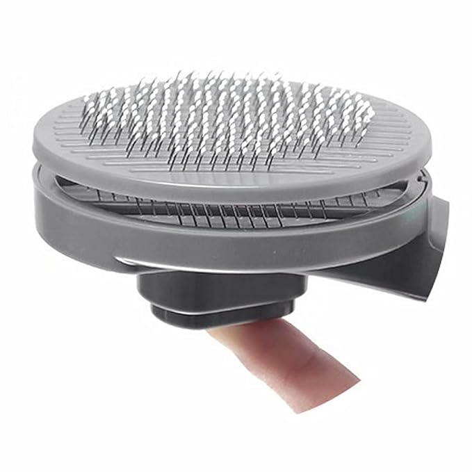 Cat Brush Dogs Brush - 2020 Self Cleaning Pet Brush Slicker Brush for Cats Grooming Dog Shedding (Gray)