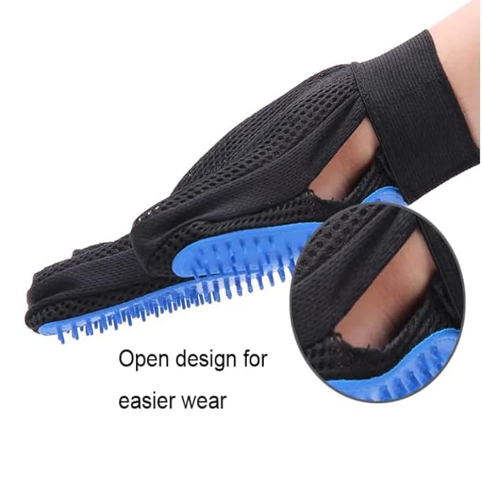 HOME LIFE | Pet Grooming | Gentle | Efficient Hair Fur Removal | Bath | Pet Glove Brush (Green - Right Hand Only)