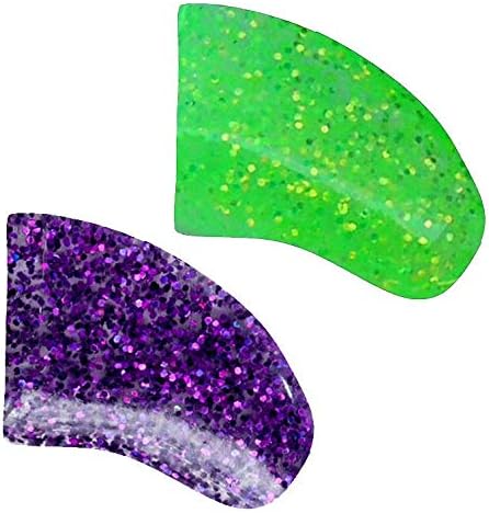 Funky New Year Combo Soft Nail Caps Dogs Claws 40pk (20 Violet Glitter - 20 Margherita Glitter) X-Large Size