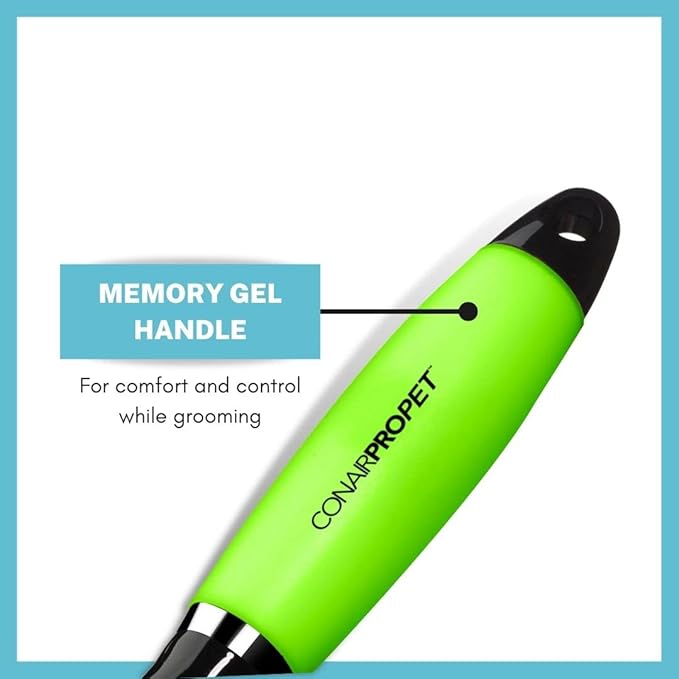 CONAIRPRO dog & cat - Medium Pin Brush - Dog Brush for Shedding, Stainless Steel Round Tip Pins with Memory Grip Gel, Ideal for Medium Breeds