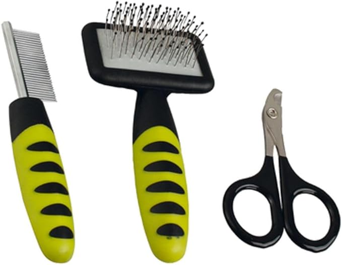 Karlie Flamingo 1030209 Care Comb, 12 x 6 cm, Green/Black