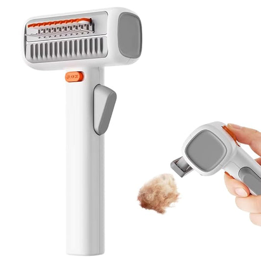 2-in-1 Pet Self-Detangling & Grooming Comb, 2026 New Professional Deshedding Tool for Dogs & Cats, Pets Grooming Brush Detangle, Deshed, Massage (White#1Pc)