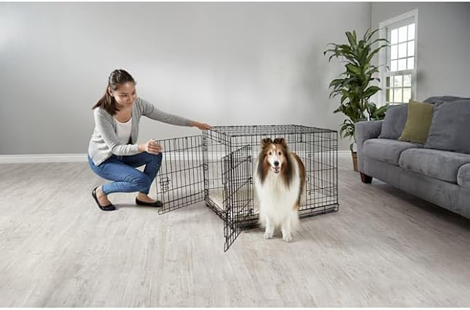 EveryYay by Petco 2-Door Dog Crate Large 36.8" L X 23.2" W X 24.9" H Black: No Handles