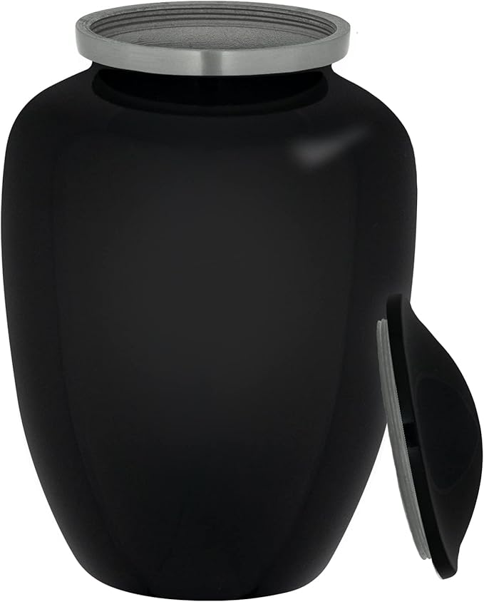 Homage Large Custom Photo Pet Cremation Urn for Pet Ashes - Vase Style Pet Urn - 200 Cubic Inch Capacity -Personalization Included (Graphite Grey)