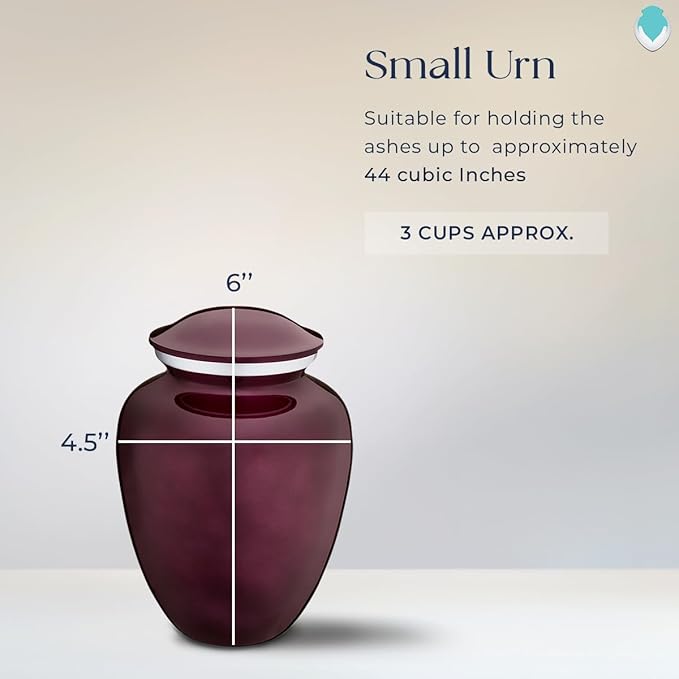 Geturns Embrace Personalized Picture Urn for Small Pets I Cherry Purple Photo Cremation Urns for Dogs and Cats I 44 lbs