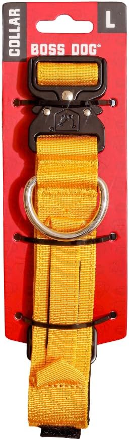 Boss Dog Tactical Collar, Yellow, Large