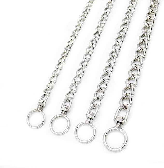 SGODA Chain Dog Training Choke Collar with Swivel, Stainless Steel, 18in, 3.0mm