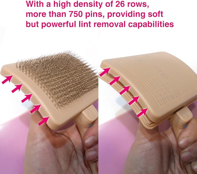 Pet Slicker Brush for Large Dogs, Wooden Handle with Stainless Steel Soft Pins, Gently Remove Tangled, Loose Undercoat and Mats Hair, Pet Grooming Tool, Wool Needle Felting Brush (8" Quick Cleaning)