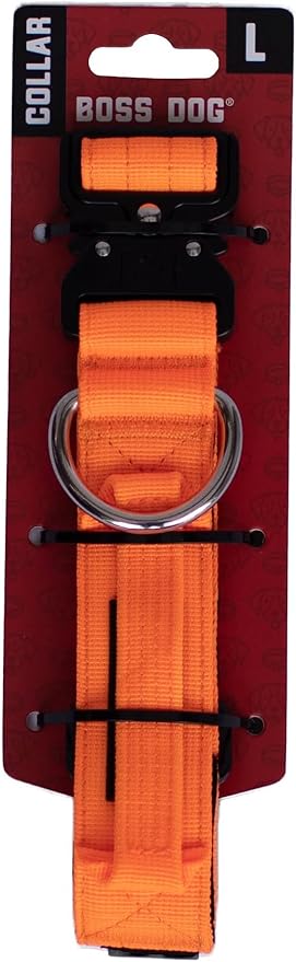 Boss Dog Tactical Collar, Hunter Orange, Large