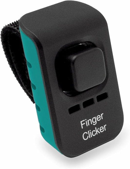 Educator Dog Training Finger Clicker with Audible Sound for Positive Reinforcement, Behavior and Obedience Pet Trainer, Teal
