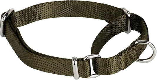 Hyhug Martingale Collar for Dogs Small Green |Escape - Proof Heavy Duty Nylon Durable No Buckle, Ideal for Training & Daily Walks