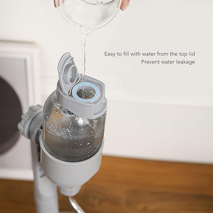 Yosoo Health Gear Pet Automatic Water Feeder Standing Water Dispenser Bowl, 500ml Detachable Adjustable Small Dog Cat Feeding Water Bowl Set, 11 * 7.7 * 15.4 in Automatic Water Food Feeder Bowl Stand