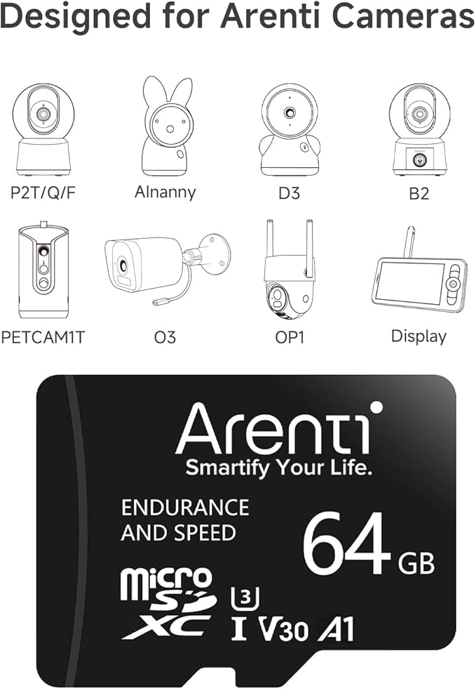 ARENTI P2Q Indoor Camera & 64G TF Card