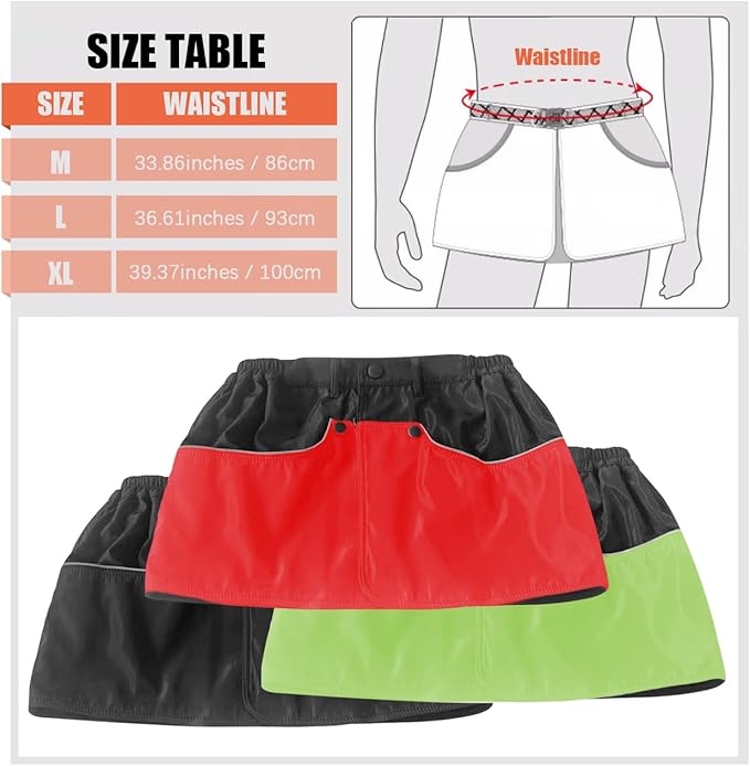 Dog Trainer Apron with Multi Pockets and Waist Strap Adjustable Dog Training Pant Waterproof Dog Training Shorts Dog Handler Clothing for Outdoor Training Activities Black L