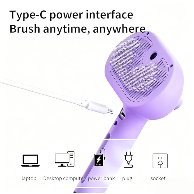 2025 Dog Steam Brush, 4-in-1 Universe Dog Brush with Spray and UV Disinfection, Effortlessly Removes Loose Fur, Dirt while Massage Pet (White)