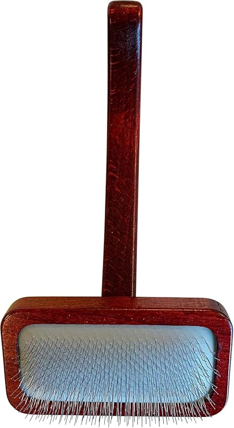 Mars Professional Dematting Undecoat Slicker Grooming Dog Brush with Woden Handle, Made in Germany, 7" Length