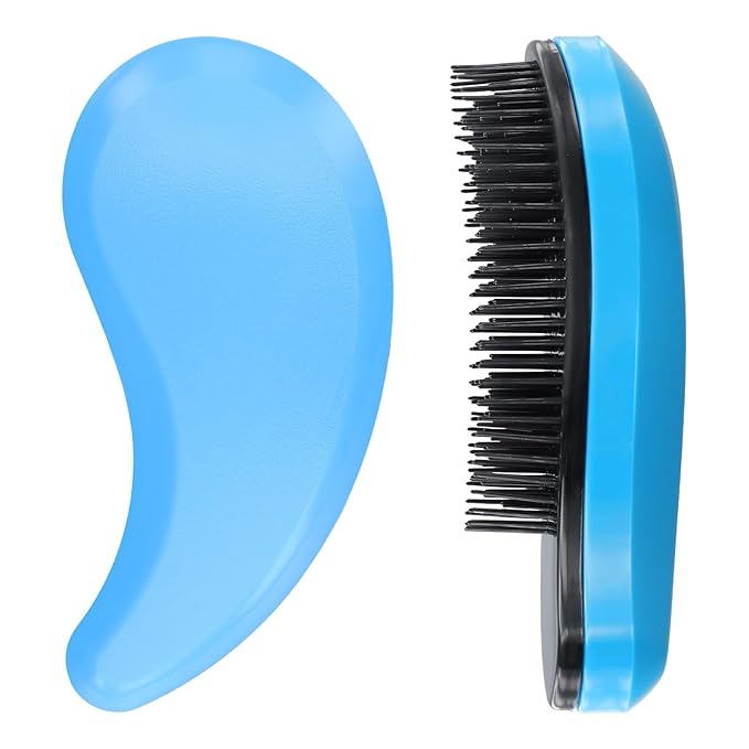 Small Dog Brush - Puppy Brush Grooming Tool for Teddy Yorkies Maltese, Gentle Hair Remover for Easy Pet Grooming at Home (Blue)