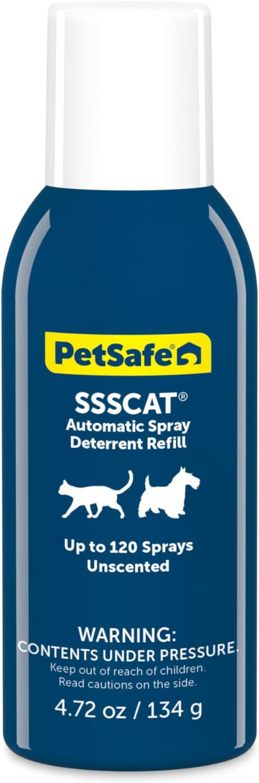 PetSafe SSSCAT Automatic Spray Pet Deterrent - Contactless Behavior Correction - Motion Sensor Air Burst - Odorless - Non-Staining - Versatile Placement Spray - Refill Can