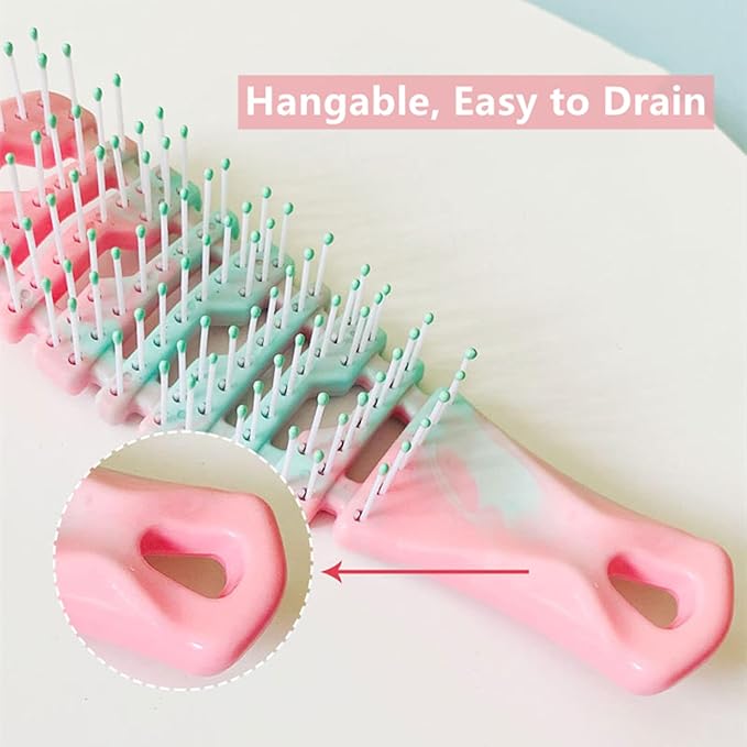 hhfvvdaRidge Design Puppy Brush - Soft Bristle Gentle Grooming Tool for Small Dogs - Pet Hair Care for Yorkie, Maltese, Shih Tzu, Maltipoo - Gradient Color