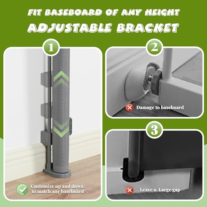 47" Extra Tall Retractable Baby Gates, Extends to 71" Wide, ExtraTall Retractable Safety Gate with Reinforced Strips, Retractable Tall Dog Gates for Doorways Mesh Baby Pet Gates Indoor, Grey