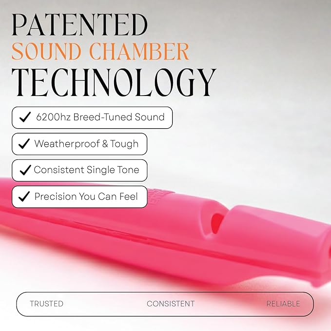 ACME 210.5 Professional Dog Training Whistle with Lanyard. BPA-Free Plastic. 90 dBA. Standardized 5700Hz Frequency for Smaller Dogs. Weatherproof. Made in The UK (Day Glow Pink)